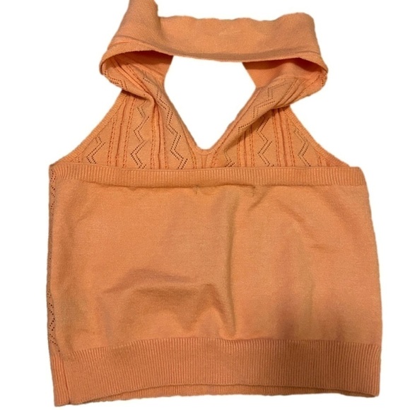 Orange cropped collared top - Picture 2 of 4